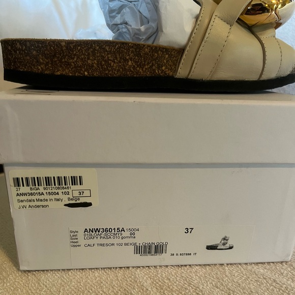JW Anderson Beige Chain Slides 37 - Picture 16 of 16